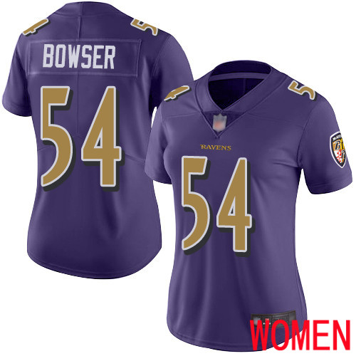 Baltimore Ravens Limited Purple Women Tyus Bowser Jersey NFL Football 54 Rush Vapor Untouchable